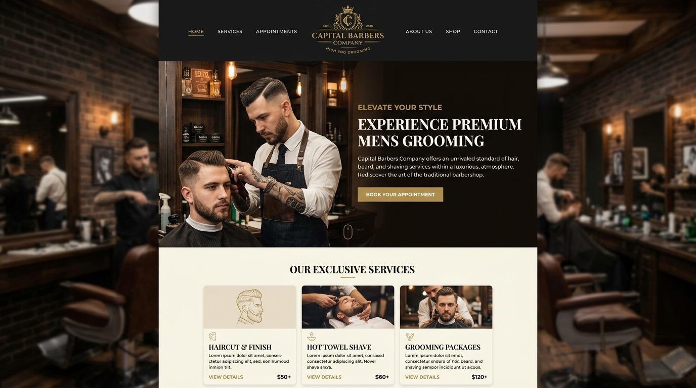 Capital Barbers website case study